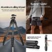 BEXIN TA255-BS30 Black Aluminum Collapsible Camera Tripod with Head - 2