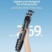 BEXIN TA255-BS30 Black Aluminum Collapsible Camera Tripod with Head - 4
