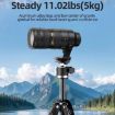 BEXIN TA255-BS30 Black Aluminum Collapsible Camera Tripod with Head - 5