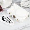 White PU Leather Case Bag & Strap for Samsung Galaxy Camera EK-GC100/110/200 - 1