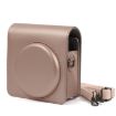 Pearly Lustre PU Leather Bag for Instax SQ6 Camera, Light Brown - 1