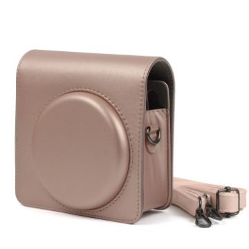 Pearly Lustre PU Leather Bag for Instax SQ6 Camera, Light Brown - 1