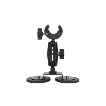 Magnetic Base Dual-Leg Crab Clamp Mount for GoPro Cameras (Black) - 1
