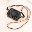 Sony ZV-1F/ZV1M2 Leather Camera Case Bag with Strap (Black) - 1