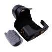 Canon EOS M200 Full Body Camera PU Leather Case Black with Strap - 5
