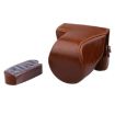 Canon EOS M200 Full Body PU Leather Case Bag with Strap (Brown) - 1