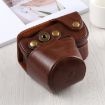 Sony A6400 Full Body Camera Case with Strap - Coffee PU Leather - 4