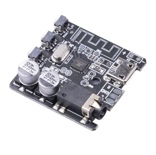DIY Bluetooth 5.0 MP3 Player Wireless Audio Receiver Module (Black) - 1