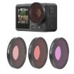 JSR Color Lens Filter for DJI Osmo Action 3: Red/Pink/Purple - 1