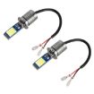 H3 2 PCS DC12-24V Car Fog Lights, White & Lime, 24LEDs SMD-3030 - 1