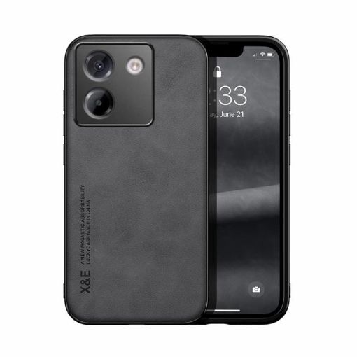 Xiaomi Poco M7 Pro 5G Magnetic Leather Phone Case (Dark Grey) - 1
