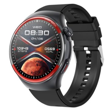 T82 Smart Watch 1.43" BT Call, Heart Rate/BP/SpO2/Sleep/SOS, Black Strap - 1
