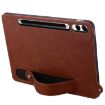 Samsung Galaxy Tab S10+/S9+/S8+ Leather TPU Case with Wristband (Brown) - 3