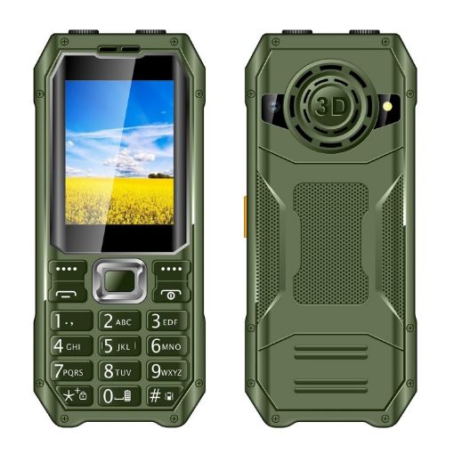 Q6000 Elder Keypad Phone, 2.4", Dual SIM, 6800mAh, SOS, Green - 1
