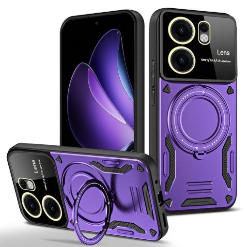 OPPO Reno13 F 4G/5G MagSafe Case with Large Window (Purple) - 1