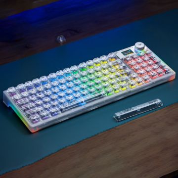 AULA F98 Pro 99-Key RGB Mechanical Keyboard, Ice Crystal Shaft - 1