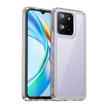 For Honor X5b Colorful Acrylic TPU Hybrid Phone Case (Transparent) - 1