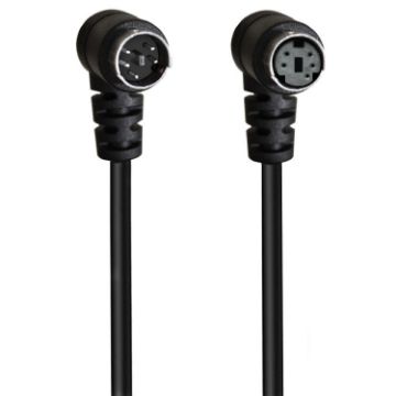 0.5m Mini DIN 5 Pin A/V Cable, Male to Female Elbow - 1