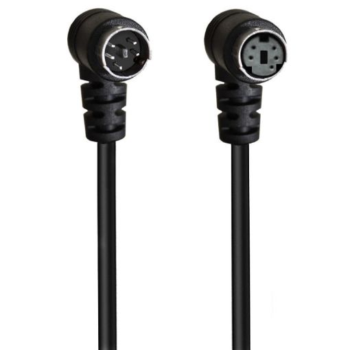 3m Mini DIN 5 Pin A/V Cable (Male to Female Elbow) - 1