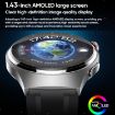 MT200 1.43" AMOLED Smart Watch, IP67 Steel Band, ECG, Black - 2