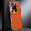 Huawei nova 14 Ultra Genuine Leather Phone Case (Orange) - 1