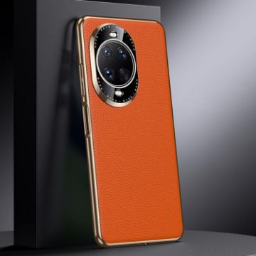 Huawei nova 14 Ultra Genuine Leather Phone Case (Orange) - 1
