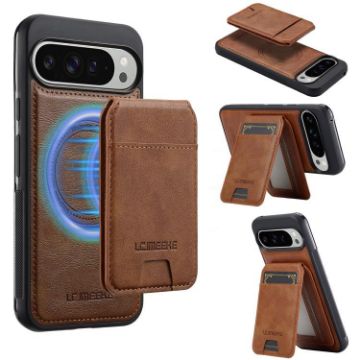 Google Pixel 10/10 Pro Brown RFID Card Bag Magsafe Case LC.IMEEKE L3 - 1