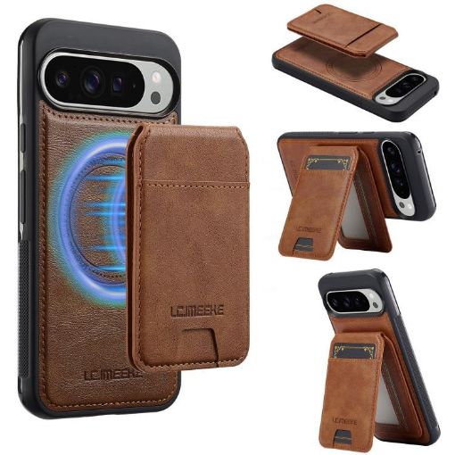 Google Pixel 10/10 Pro Brown RFID Card Bag Magsafe Case LC.IMEEKE L3 - 1