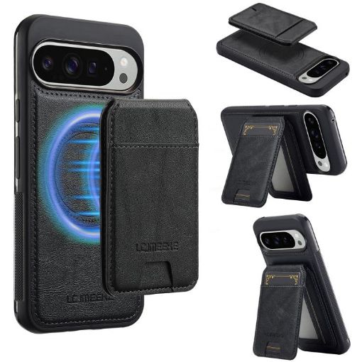 Pixel 10 Pro XL LC.IMEEKE L3 RFID Card Bag Magsafe Case (Black) - 1