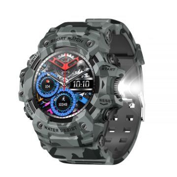 LC21 1.32" TFT Sports Smart Watch, Oxygen/Call, Camouflage Grey - 1