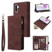Galaxy A17 5G Zipper Wallet Leather Phone Case (Coffee) - 1