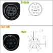 1.8m Mini DIN 7 Pin S-Video, Straight to Elbow Audio/Video Cable - 5
