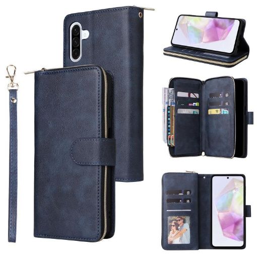 Samsung Galaxy A17 5G Wallet Case with 9 Card Slots (Blue) - 1