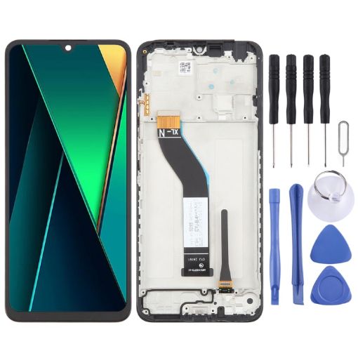 Xiaomi Poco C75 OEM LCD Screen Digitizer Assembly with Frame - 1