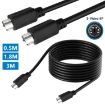Male to Male Mini DIN 6 Pin Core Extension Cable, 0.5m Length - 5