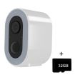 WiFi Tuya Smart HD Battery Camera, 32GB, US Plug (White) - 1
