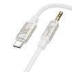 Borofone BL22 1m Zinc Alloy 3.5mm to USB-C Audio Cable (White) - 1