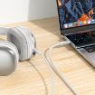 Borofone BL22 1m Zinc Alloy 3.5mm to USB-C Audio Cable (White) - 6