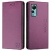 Ulefone Note 14 Violet RFID Leather Case - Dual-Fold Magnetic Suction - 2