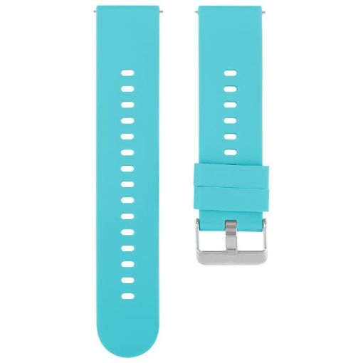 Lake Blue Silicone Watch Band with 19mm Steel Buckle - 1