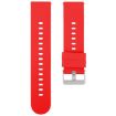 22mm Red Silicone Watch Band with Solid Color Steel Buckle - 1