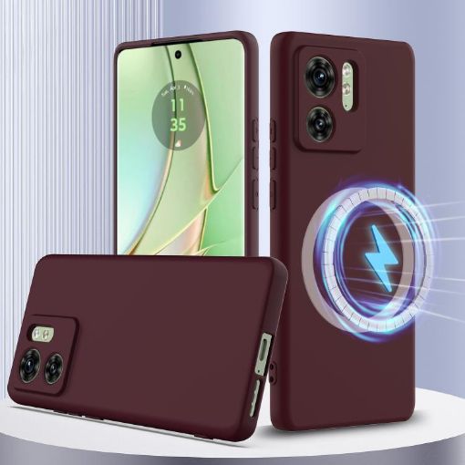 Plum Shockproof Silicone Magsafe Case for Motorola Edge 2023 - 1