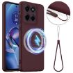 Moto G Stylus 5G 2025 Plum Shockproof Silicone Magsafe Case - 1