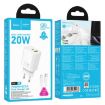 hoco N61 PD20W+QC3.0 Charger EU Plug with 1m Type-C to 8 Pin Cable - 3