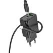 hoco N63 PD30W+QC3.0 Charger Set EU Plug with 1m Type-C to 8 Pin Cable - 2