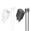 hoco N63 PD30W+QC3.0 Charger Set EU Plug with 1m Type-C to 8 Pin Cable - 4