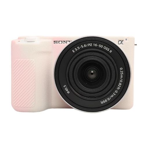 Sony ZV-E10 II/ZV-E10M2 Soft Silicone Case, Mist Pink Litchi Texture - 1
