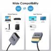 0.7m Coiled 8K 48Gbps HDMI 2.1 Cable, Male to Female Elbow - 3