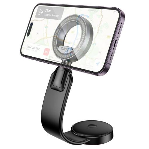 hoco H71 Totem Car Console Magnetic Phone Holder (Black Grey) - 1