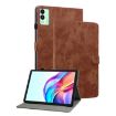 Tecno Megapad 11 Brown Leather Tiger Pattern Flip Tablet Case - 1